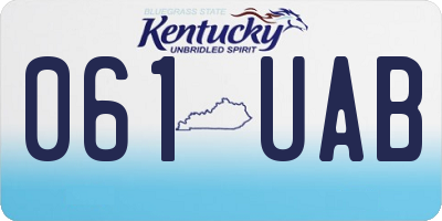 KY license plate 061UAB