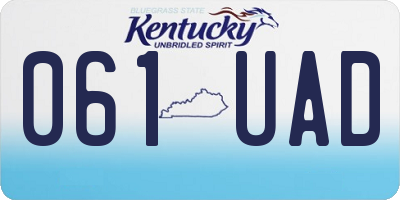 KY license plate 061UAD