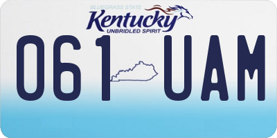 KY license plate 061UAM