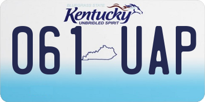 KY license plate 061UAP