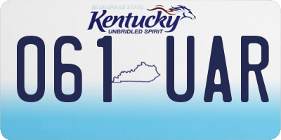 KY license plate 061UAR