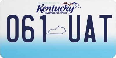 KY license plate 061UAT
