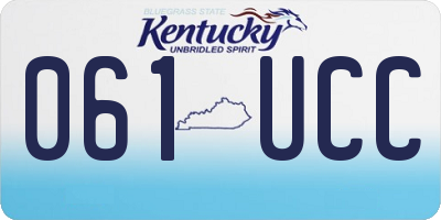 KY license plate 061UCC