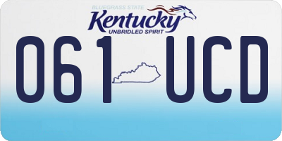 KY license plate 061UCD