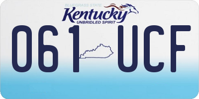 KY license plate 061UCF