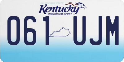 KY license plate 061UJM