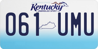 KY license plate 061UMU