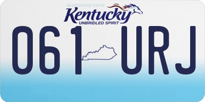 KY license plate 061URJ