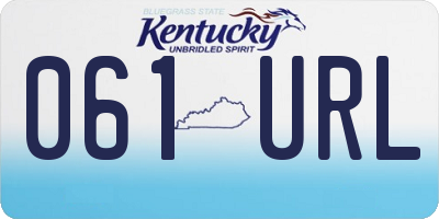 KY license plate 061URL
