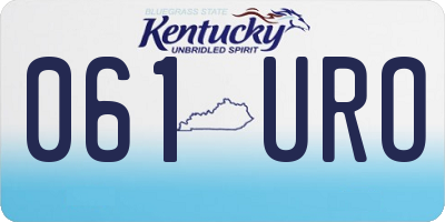 KY license plate 061URO