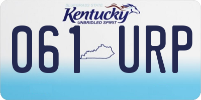 KY license plate 061URP