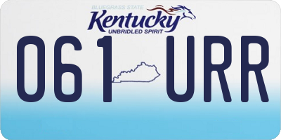 KY license plate 061URR