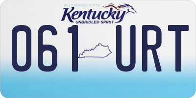 KY license plate 061URT
