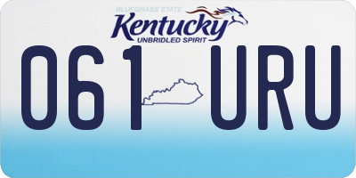 KY license plate 061URU