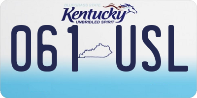 KY license plate 061USL