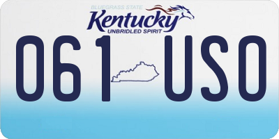 KY license plate 061USO