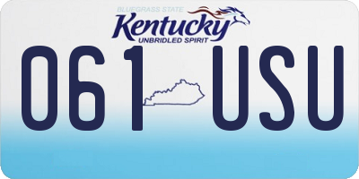 KY license plate 061USU