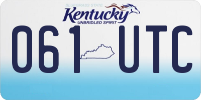KY license plate 061UTC