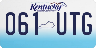 KY license plate 061UTG