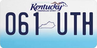 KY license plate 061UTH