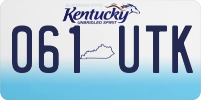 KY license plate 061UTK