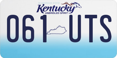 KY license plate 061UTS