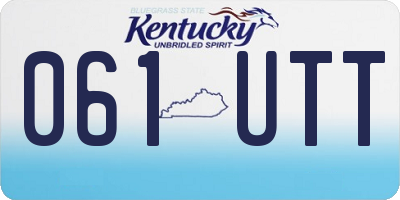 KY license plate 061UTT