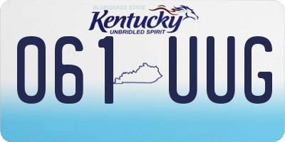 KY license plate 061UUG