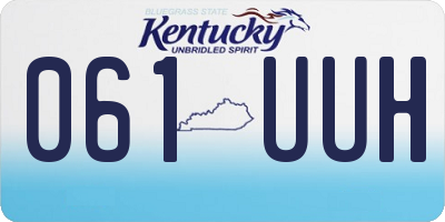 KY license plate 061UUH