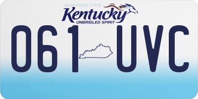 KY license plate 061UVC
