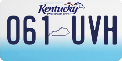 KY license plate 061UVH