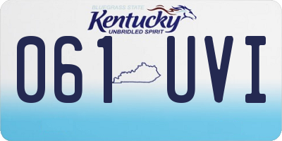 KY license plate 061UVI