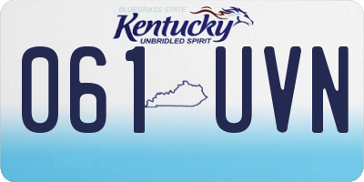 KY license plate 061UVN