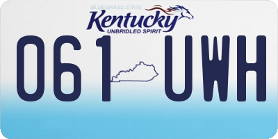 KY license plate 061UWH