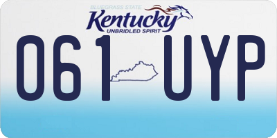KY license plate 061UYP