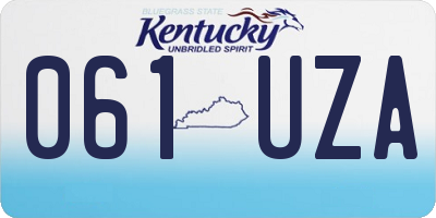 KY license plate 061UZA