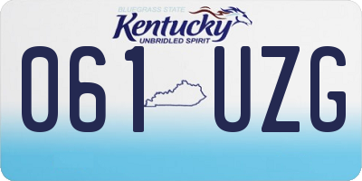 KY license plate 061UZG