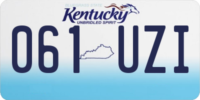KY license plate 061UZI