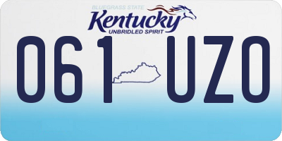 KY license plate 061UZO