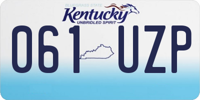 KY license plate 061UZP