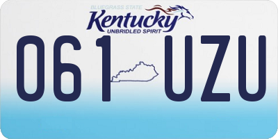 KY license plate 061UZU