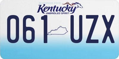 KY license plate 061UZX