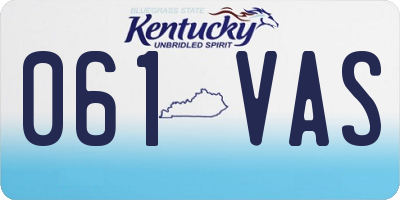 KY license plate 061VAS