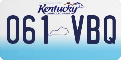 KY license plate 061VBQ
