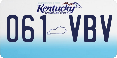 KY license plate 061VBV
