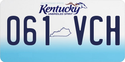 KY license plate 061VCH