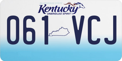 KY license plate 061VCJ