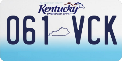 KY license plate 061VCK