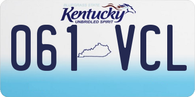 KY license plate 061VCL