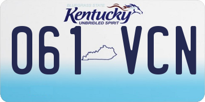 KY license plate 061VCN